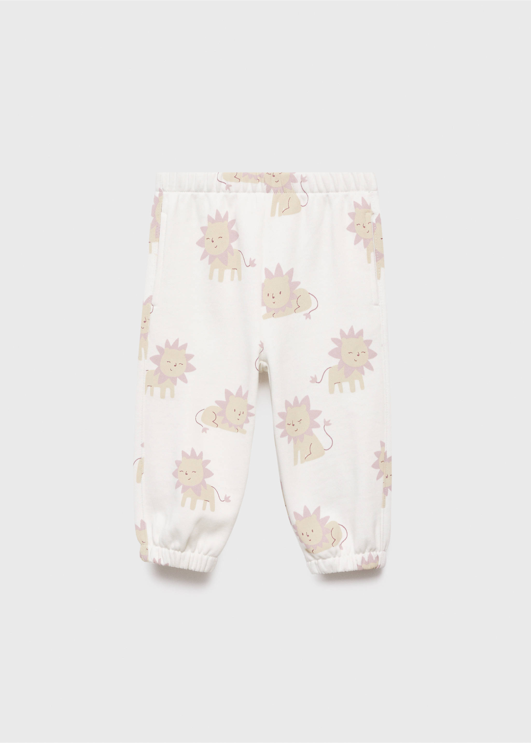 Joggers algodón estampados - Artículo sin modelo, Blanco roto. Ref: 17066342-00.