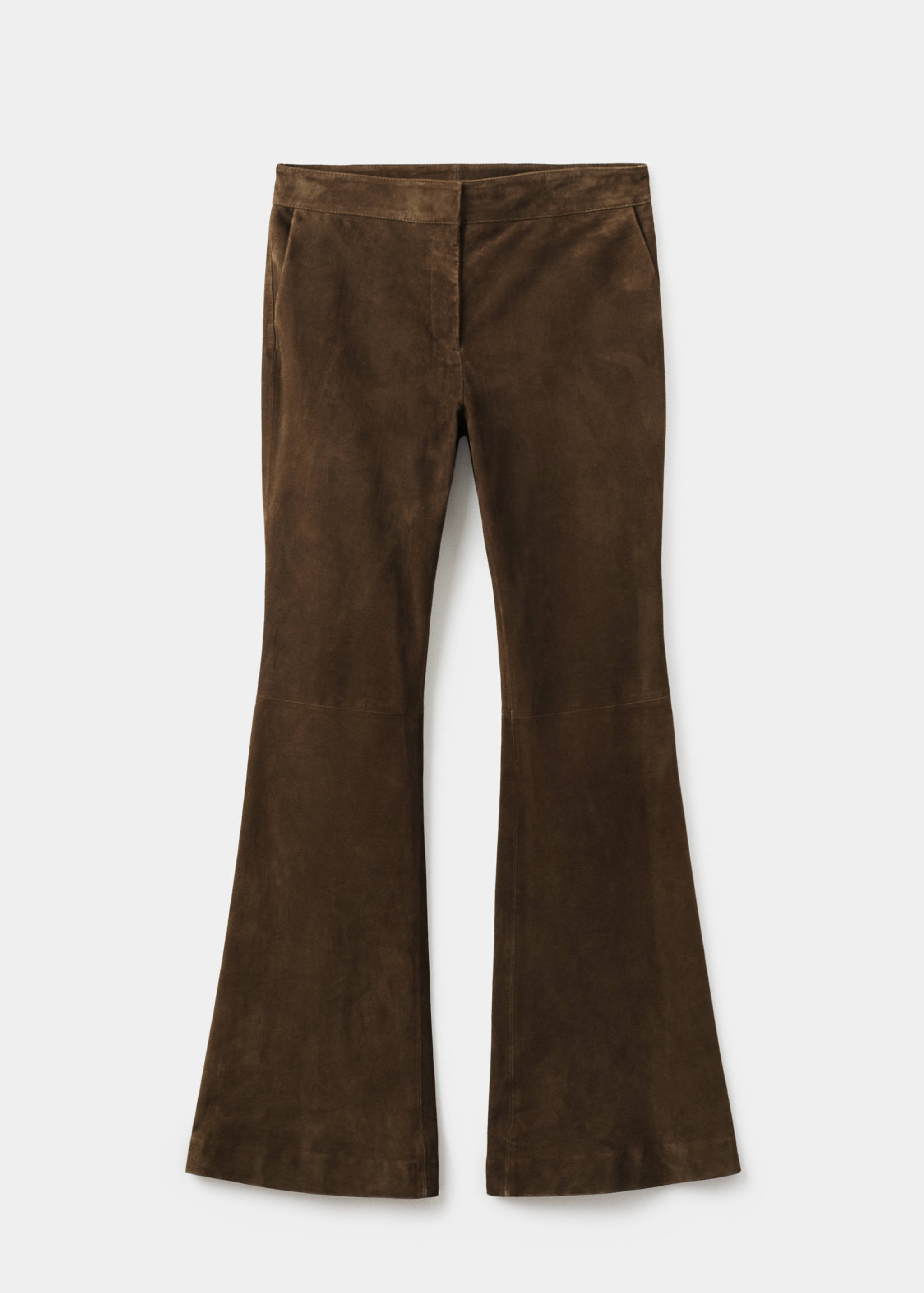 100% suede flared trousers - Article without model