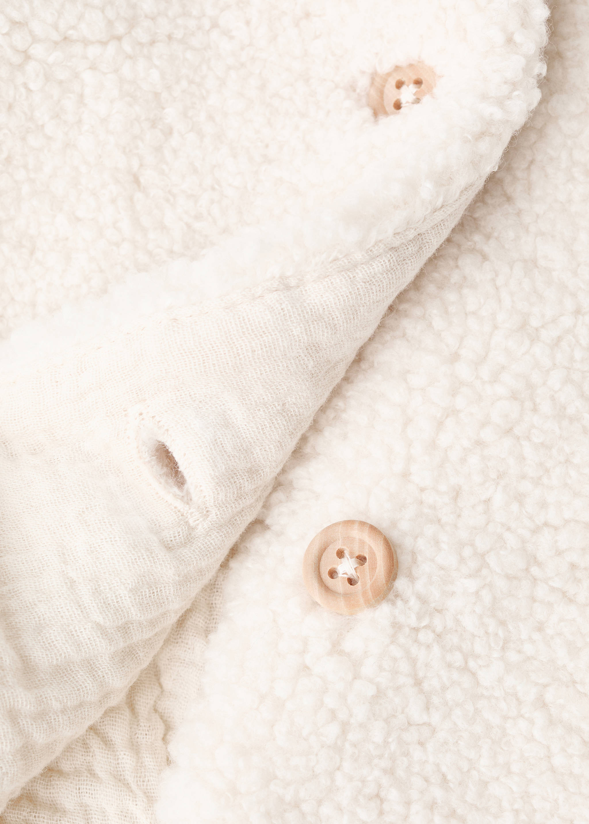 Shearling-effect hooded coat - Details of the article 8