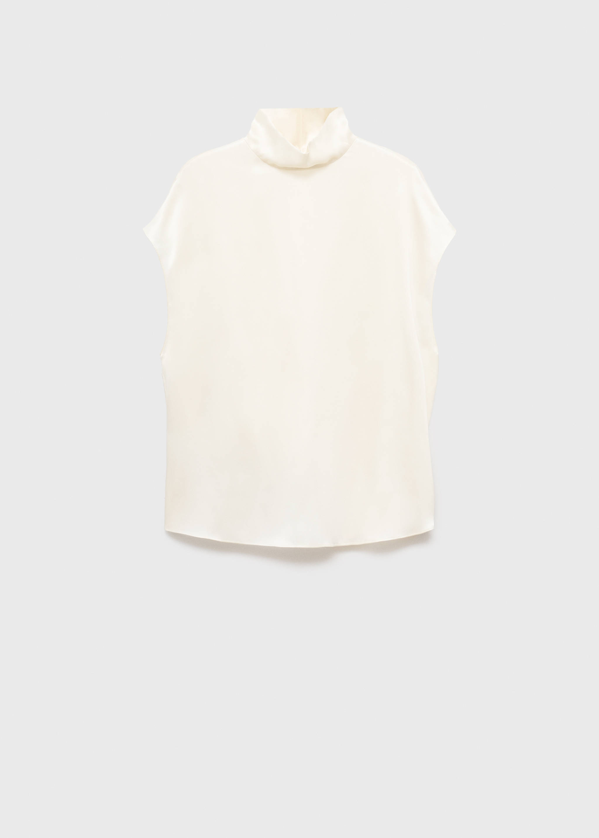 100% silk satin turtleneck blouse - Article without model