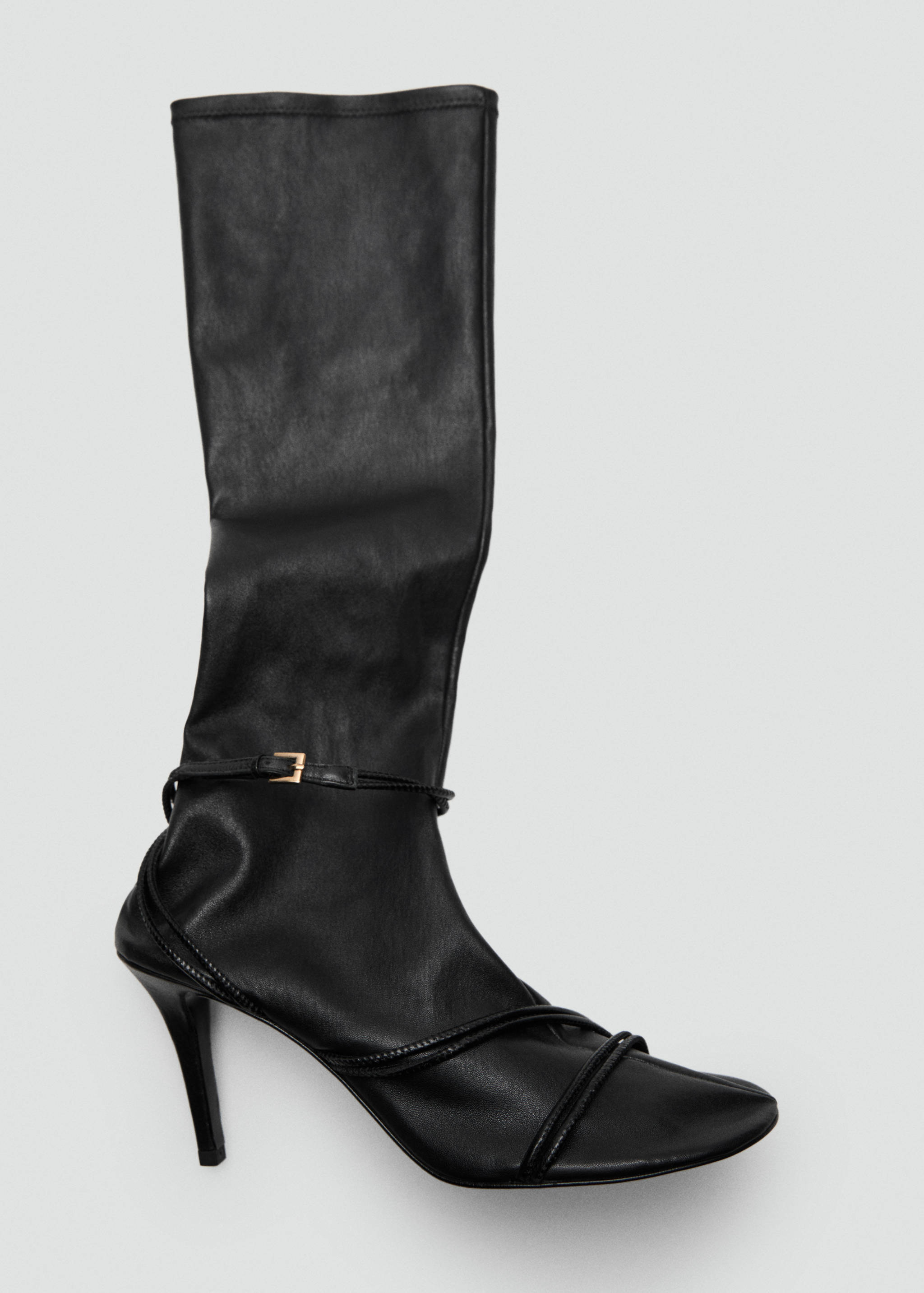 High leather boots with straps - Details of the article 3