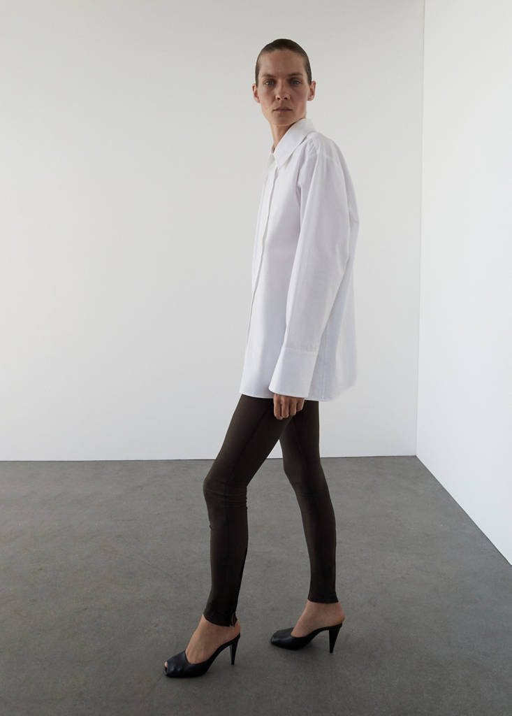 Leggings with zipped hem — Brown