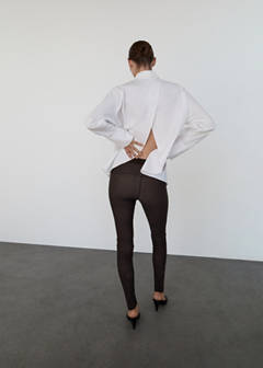 Leggings with zipped hem — Brown 1