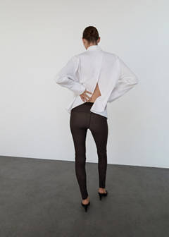 Leggings with zipped hem — Brown 3