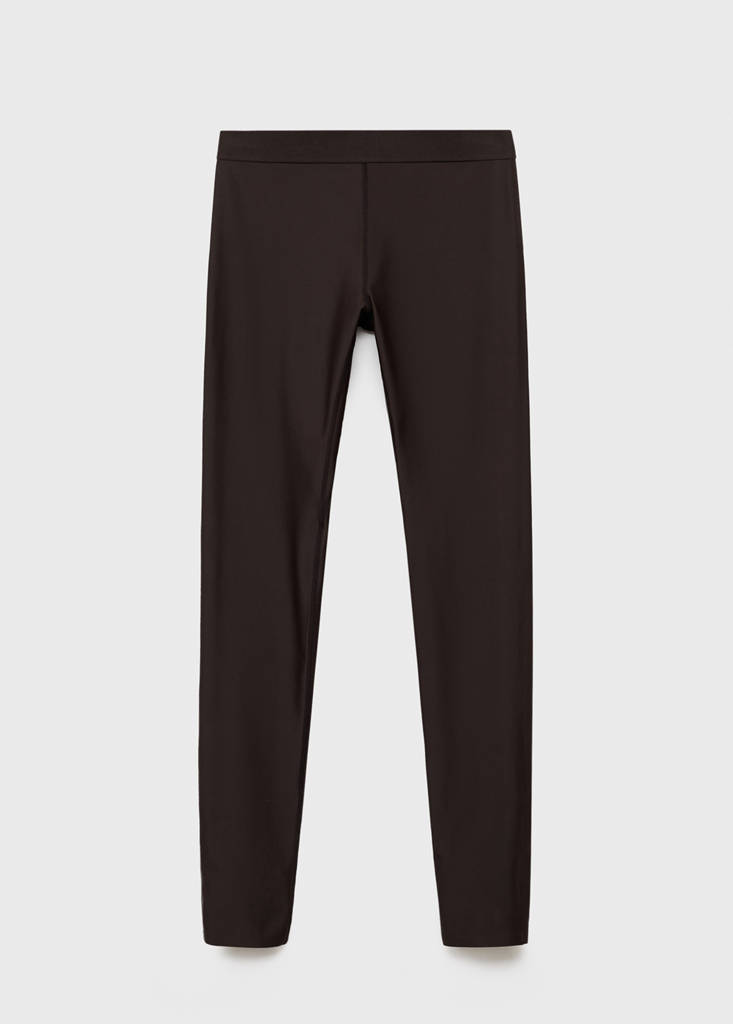 Leggings with zipped hem — Brown