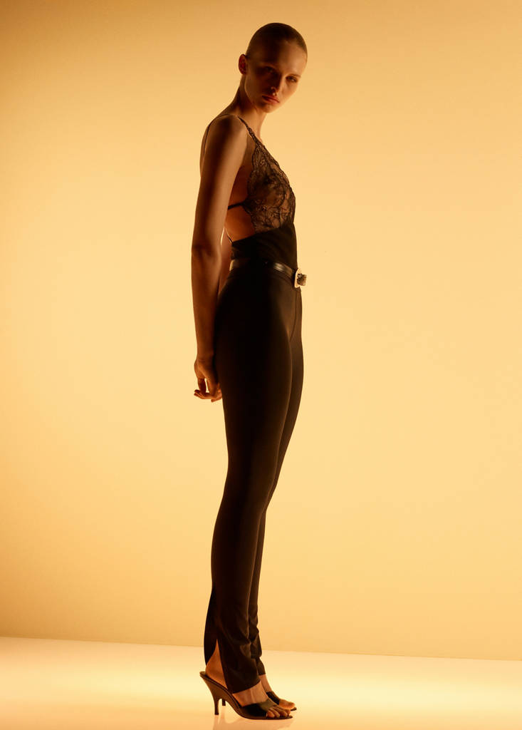 Leggings with zipped hem — Black