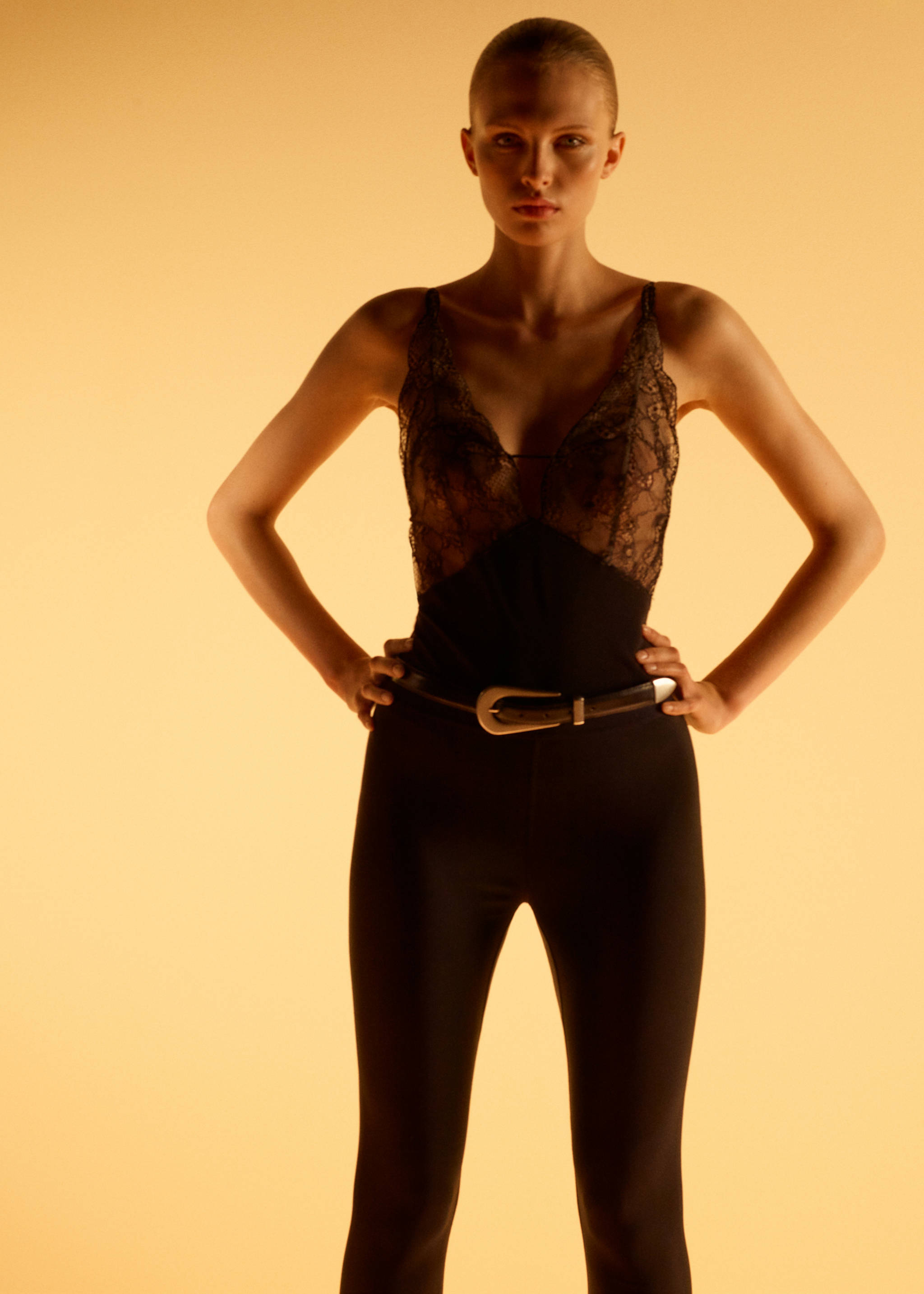 Leggings with zipped hem - Medium plane