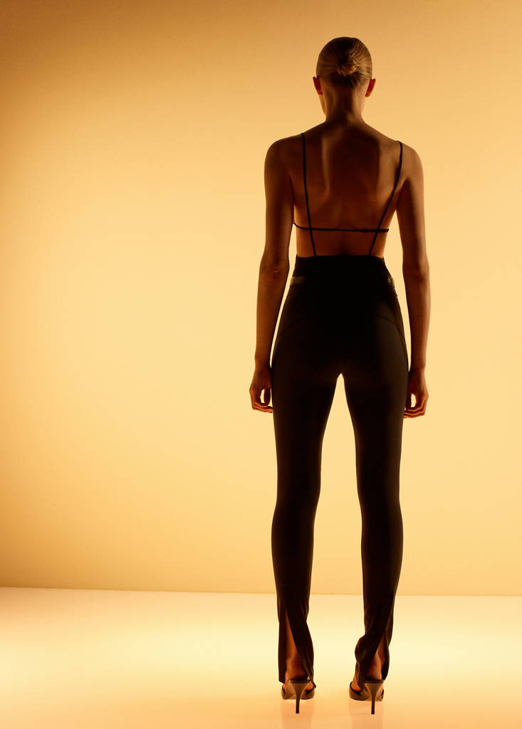 Leggings with zipped hem — Black