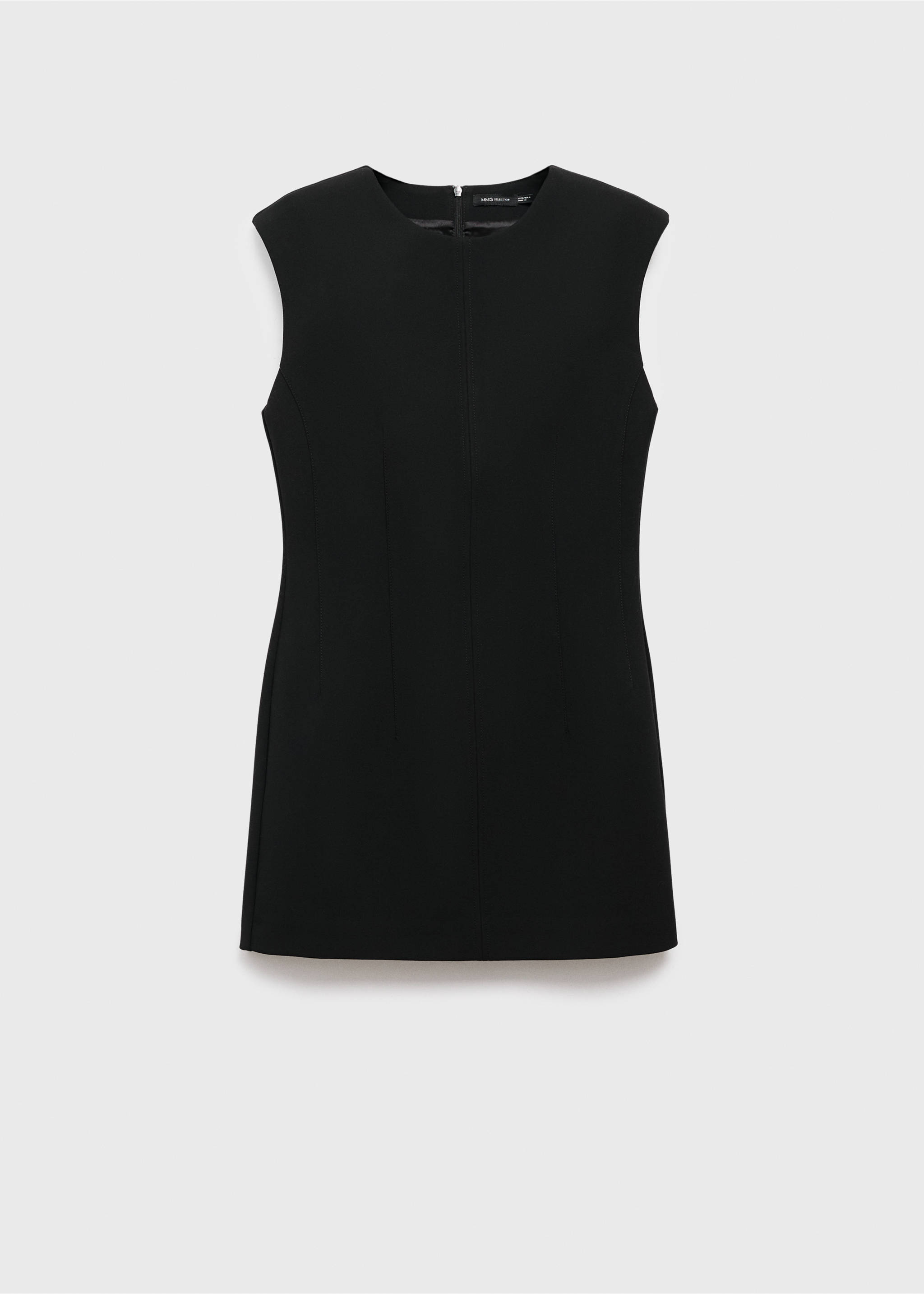 Dress with stitched pocket - Article without model, Black. Ref: 17066360-00.