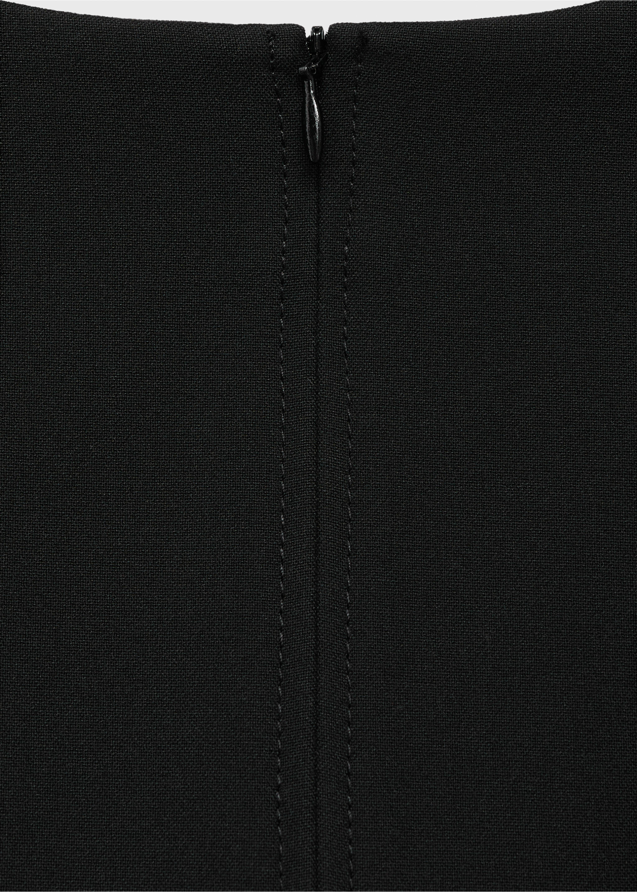 Dress with stitched pocket - Details of the article 8, Black. Ref: 17066360-00.