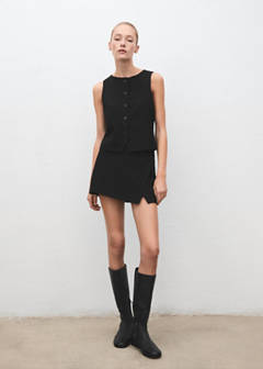 Suit waistcoat with buttons — Black 2