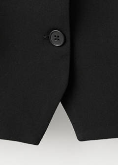 Suit waistcoat with buttons — Black 8