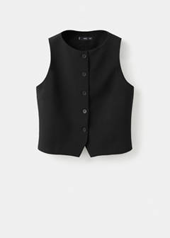 Suit waistcoat with buttons — Black 6