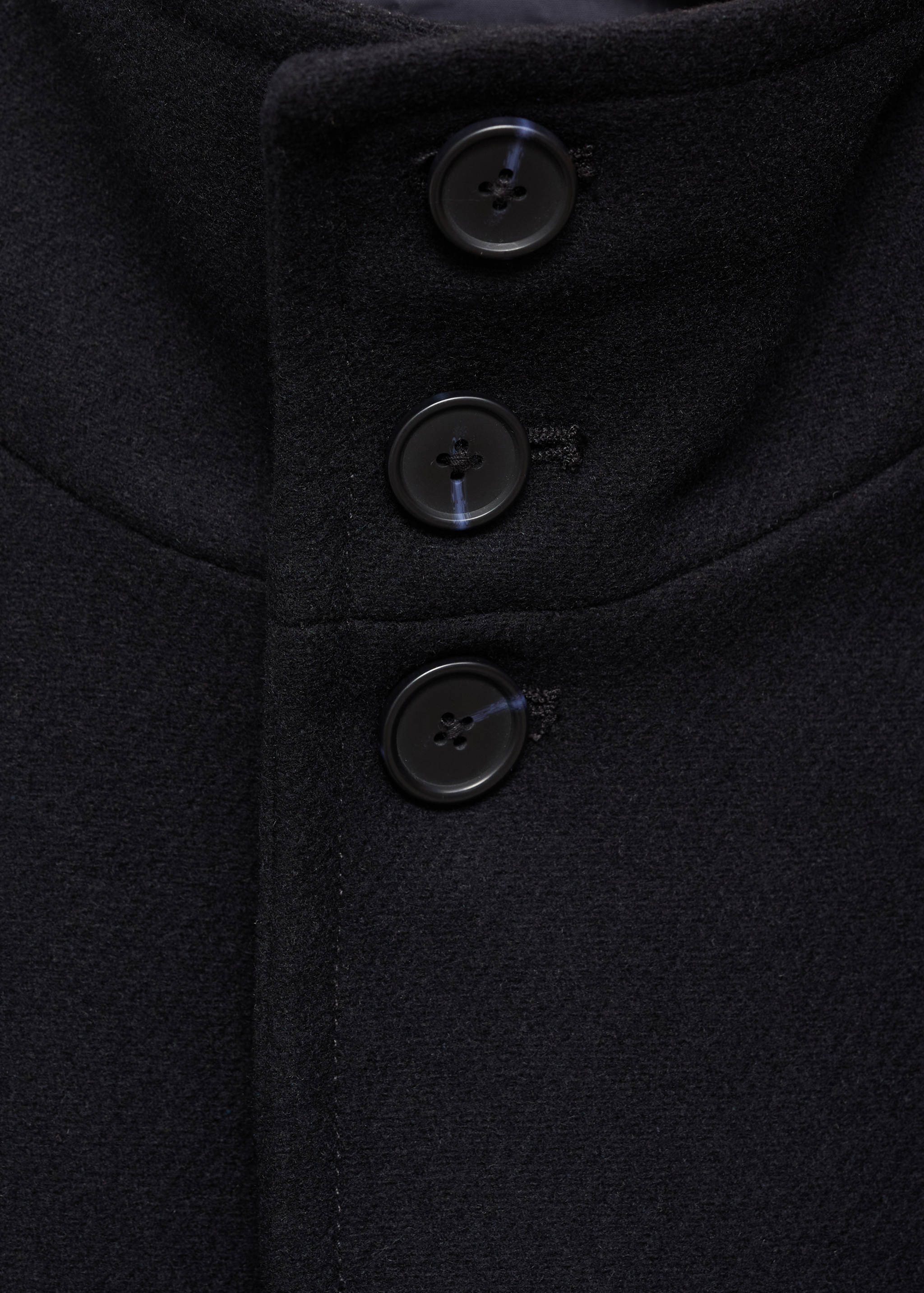 Wool funnel neck coat - Details of the article 8