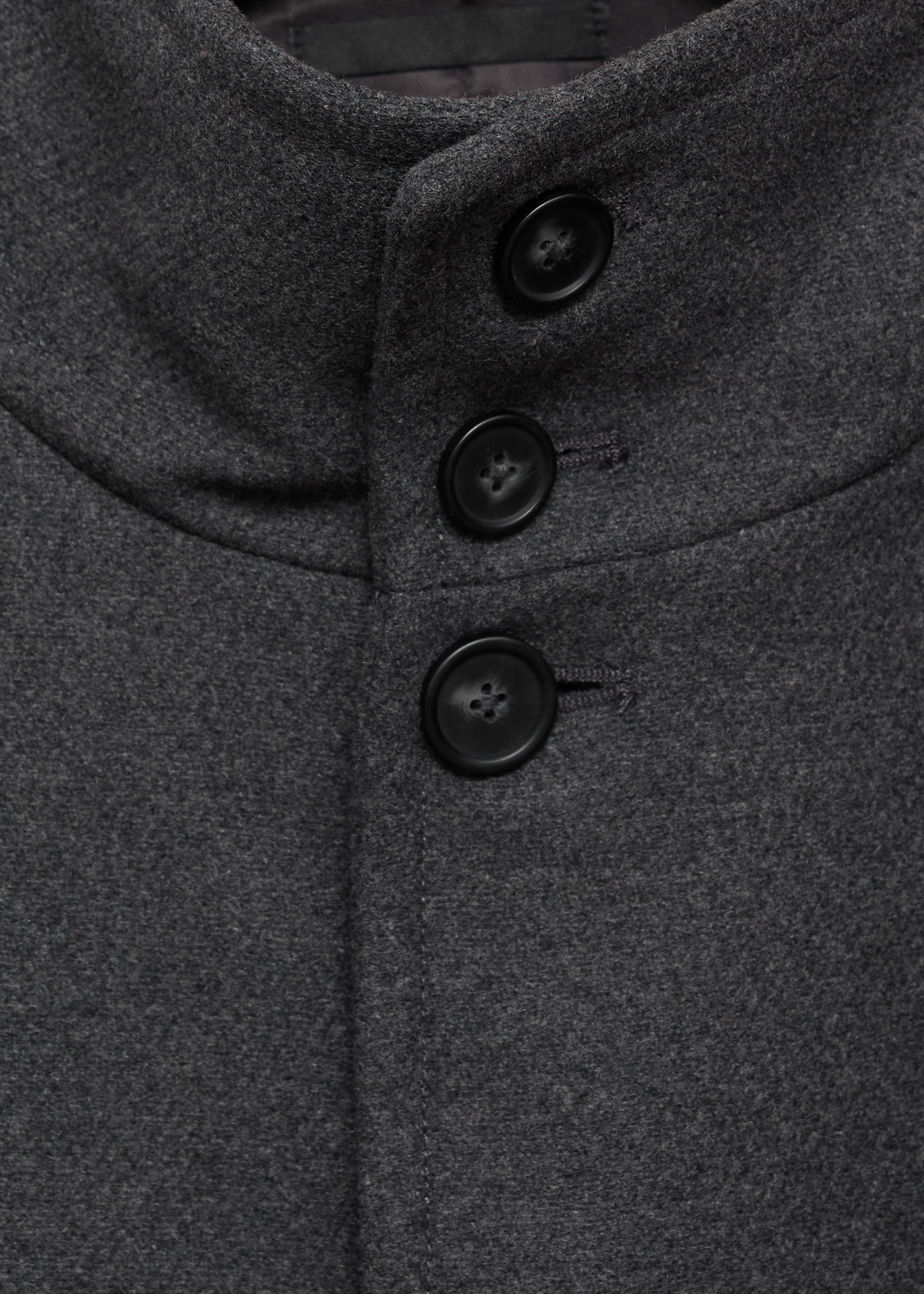 Wool funnel neck coat - Details of the article 8