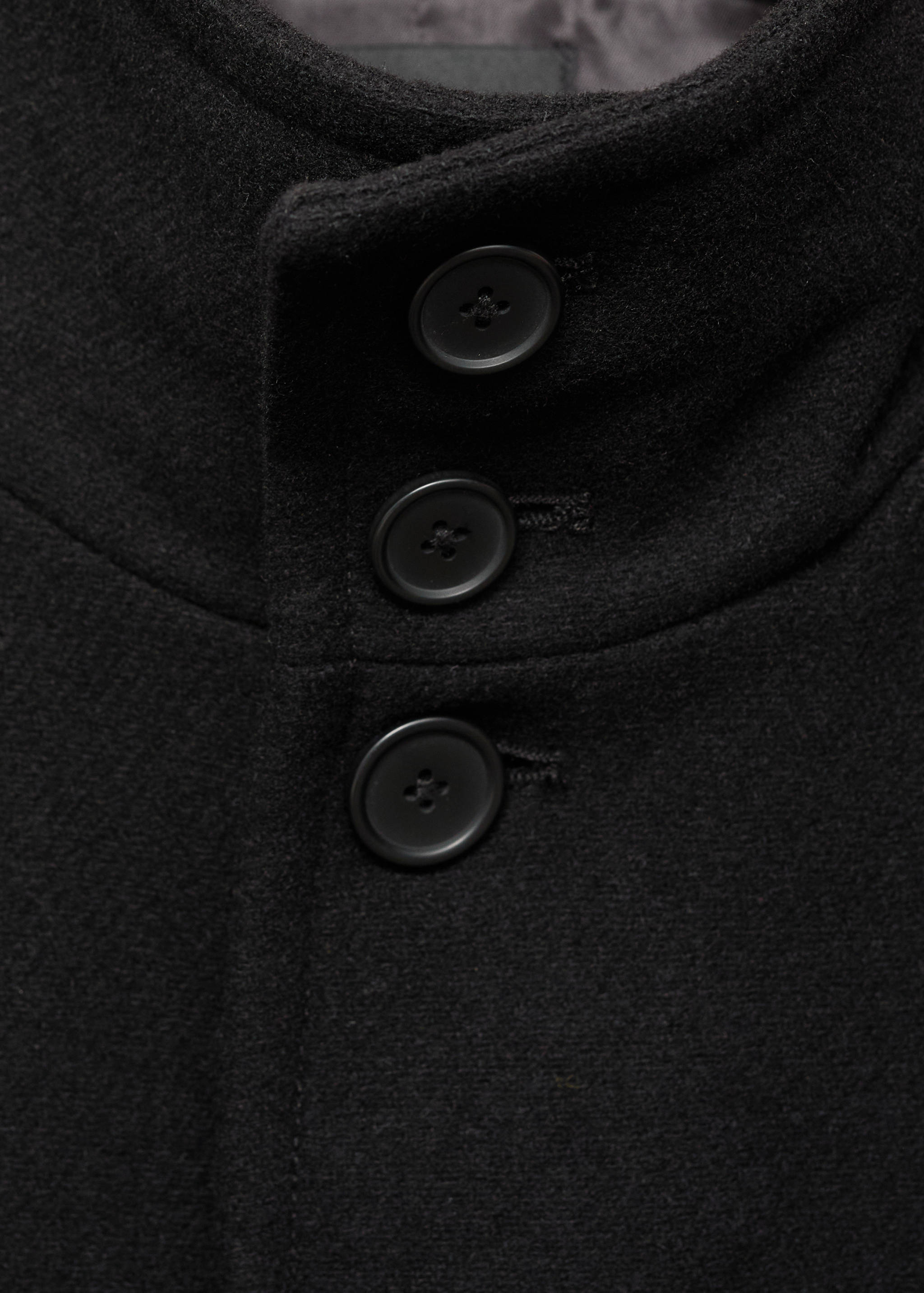 Wool funnel neck coat - Details of the article 8