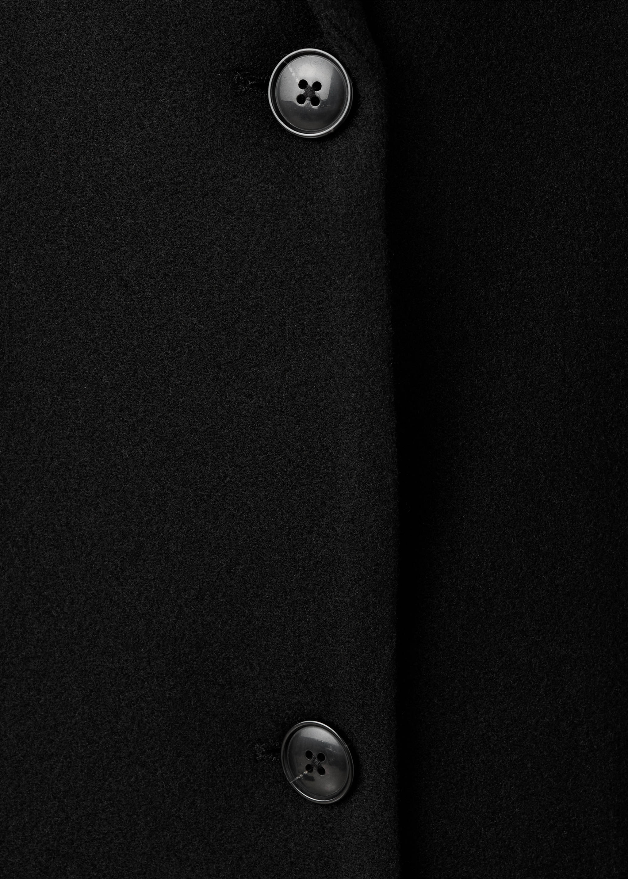 Manteau long drap de laine - Détail de l'article 8, Noir. Ref: 17066723-00.