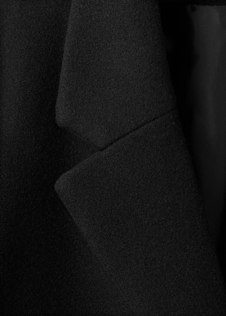 Long cloth coat — Black