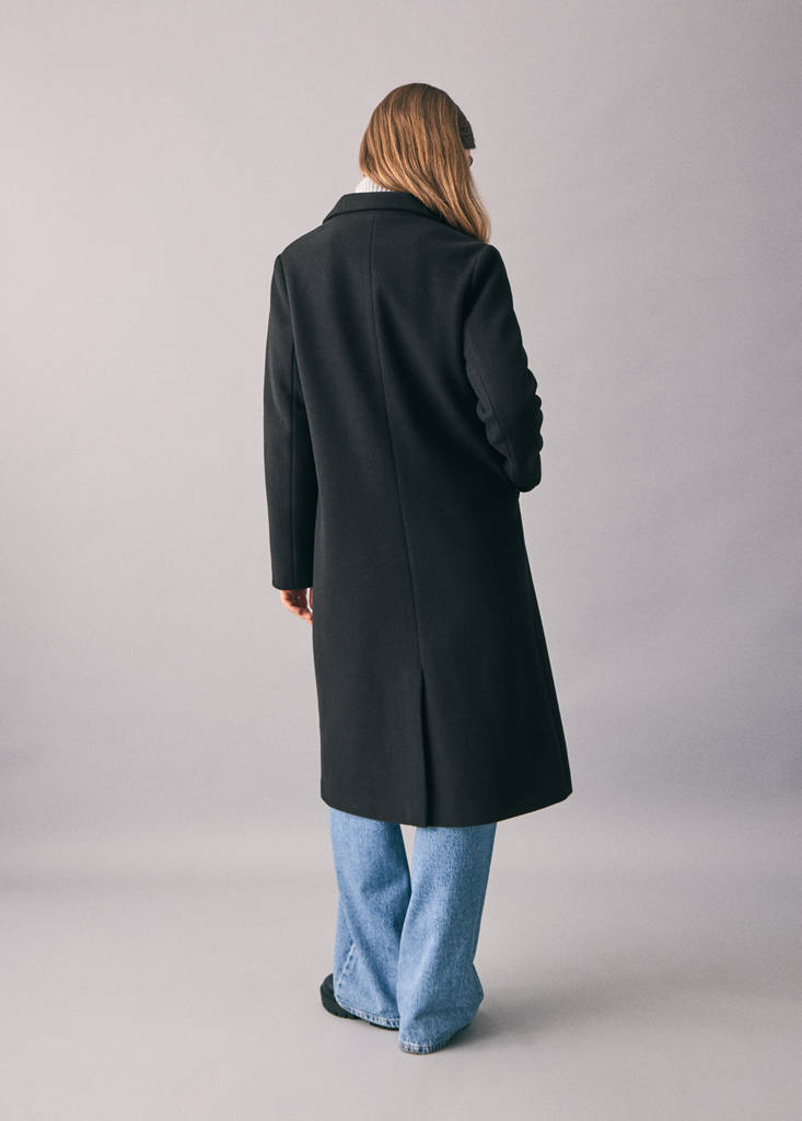 Long cloth coat — Black