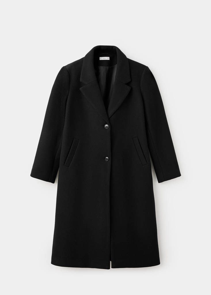 Long cloth coat — Black