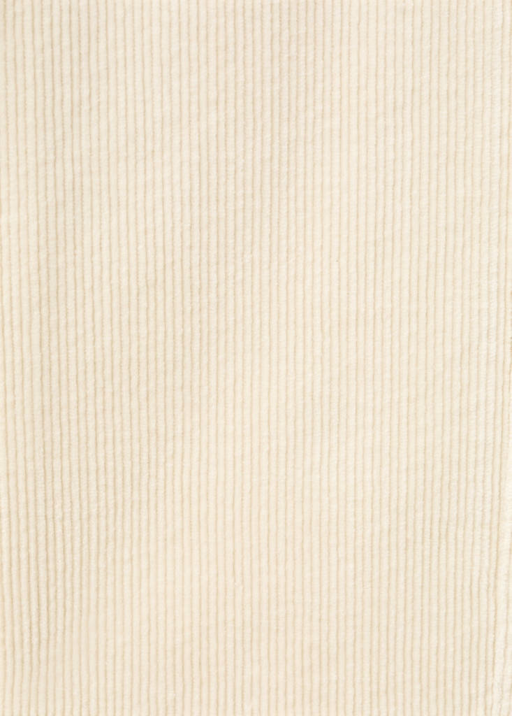 Wide leg corduroy trousers — Ecru