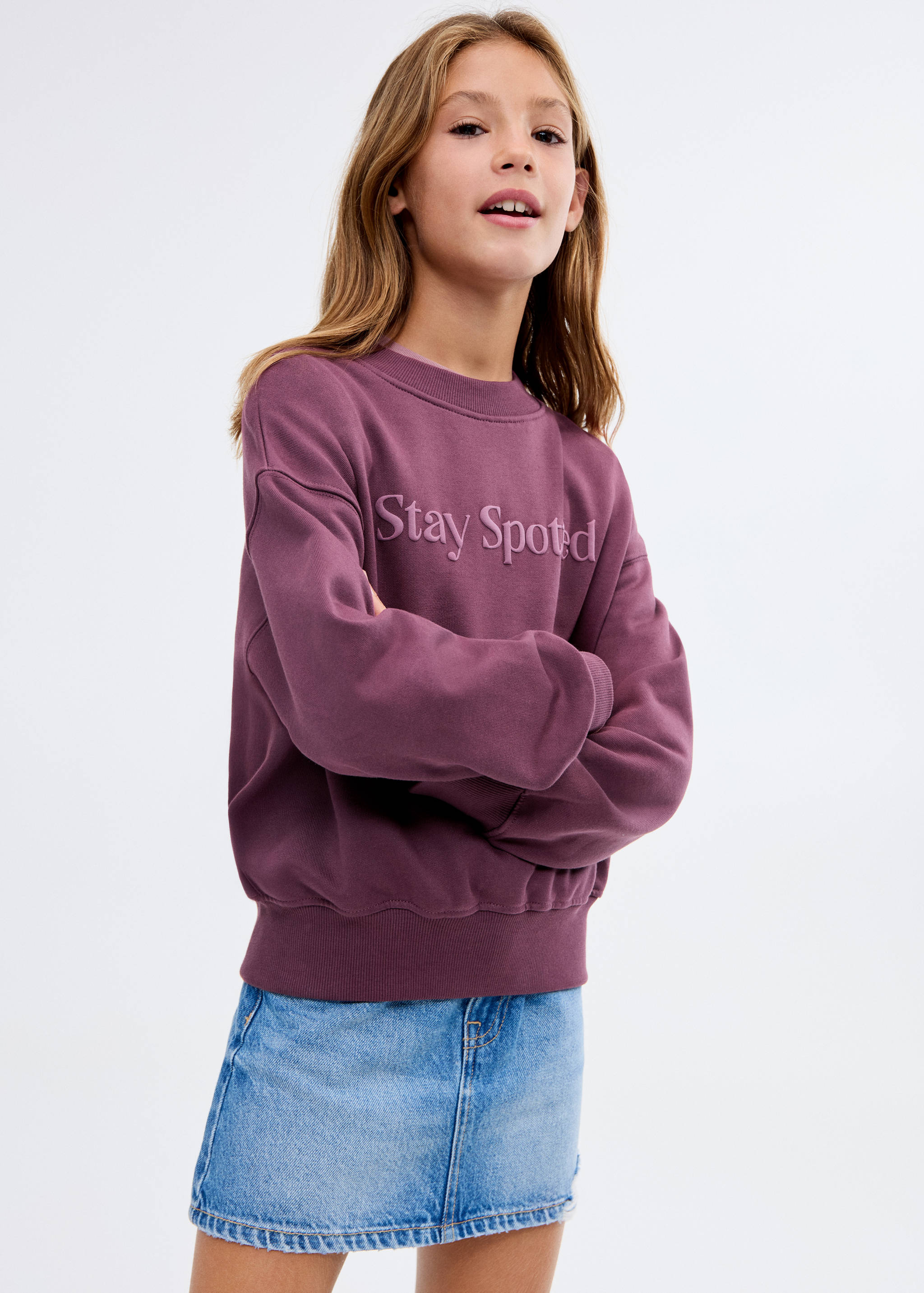 Gemustertes Baumwoll-Sweatshirt - Allgemeine Ansicht