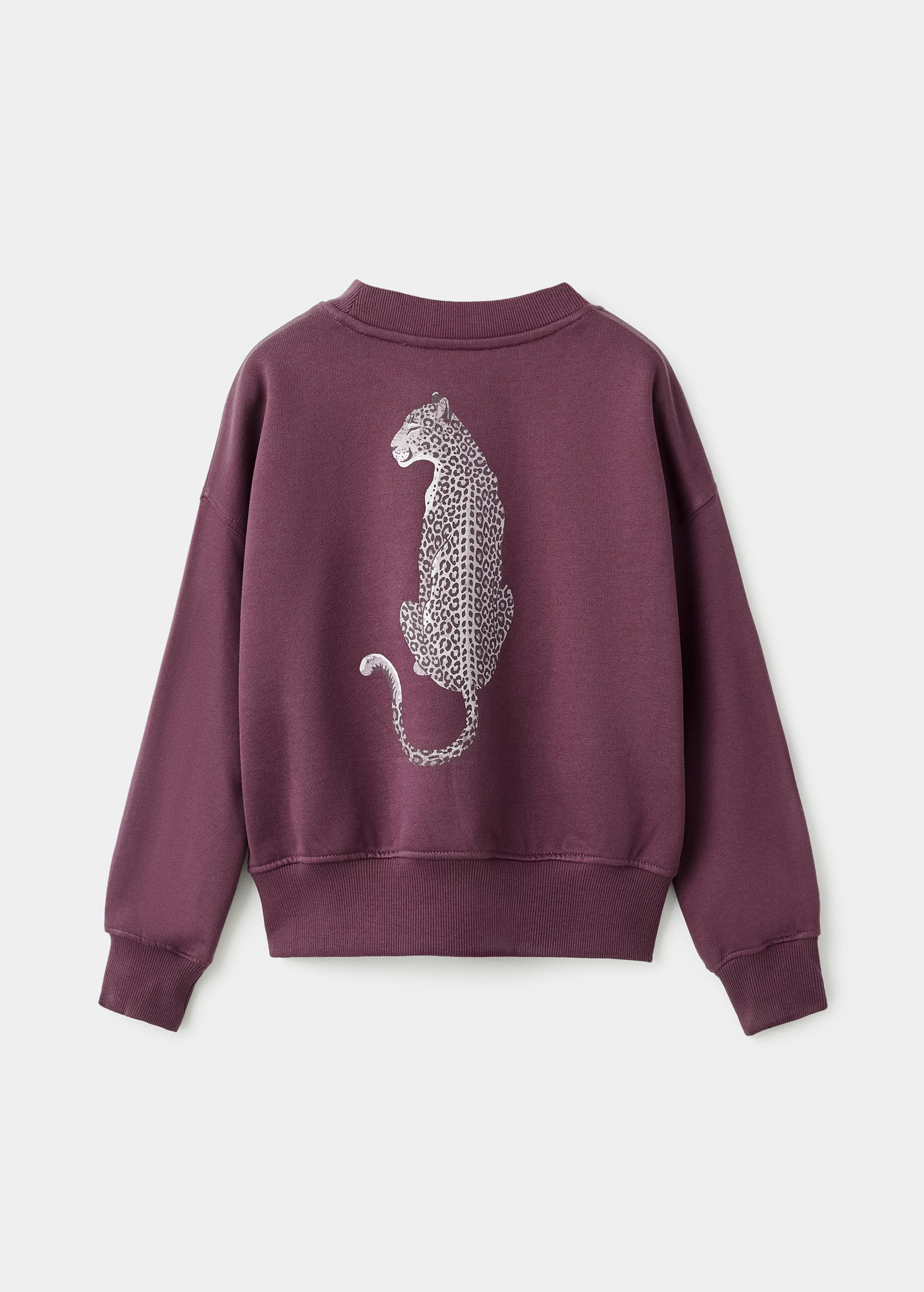 Gemustertes Baumwoll-Sweatshirt - Rückseite des Artikels