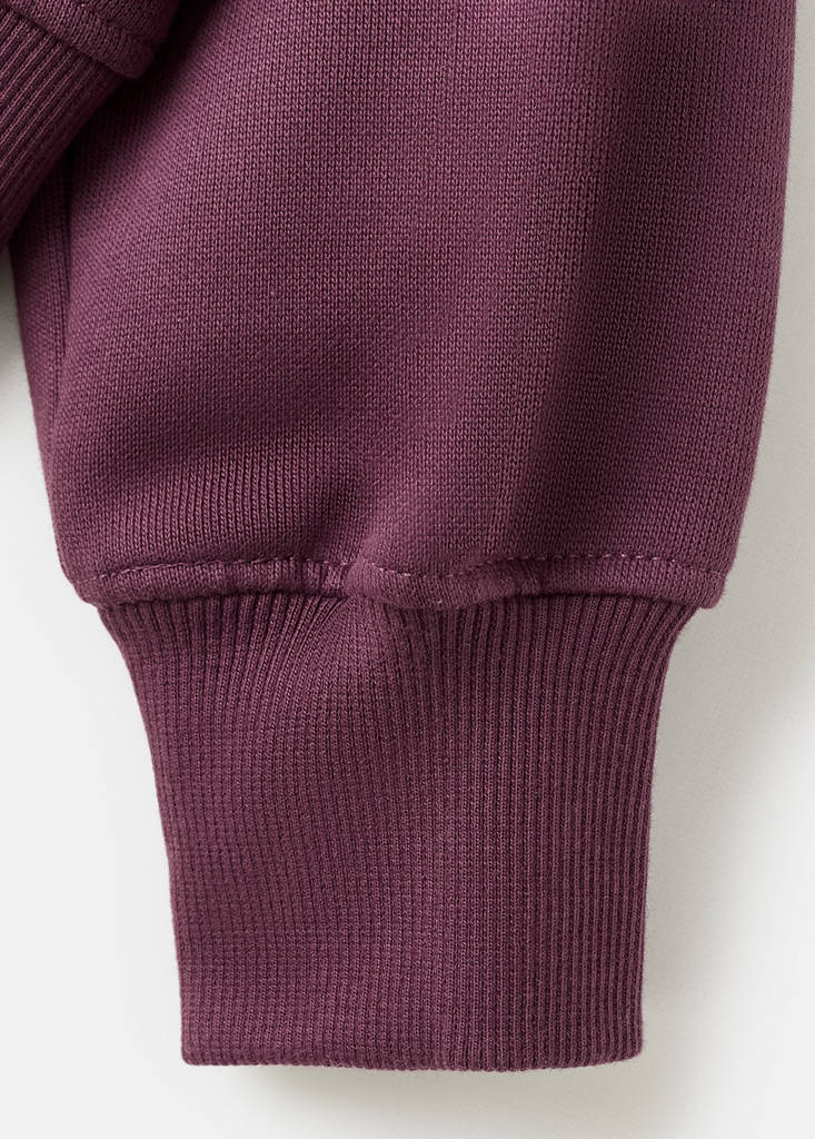 Printed cotton sweatshirt — Maroon