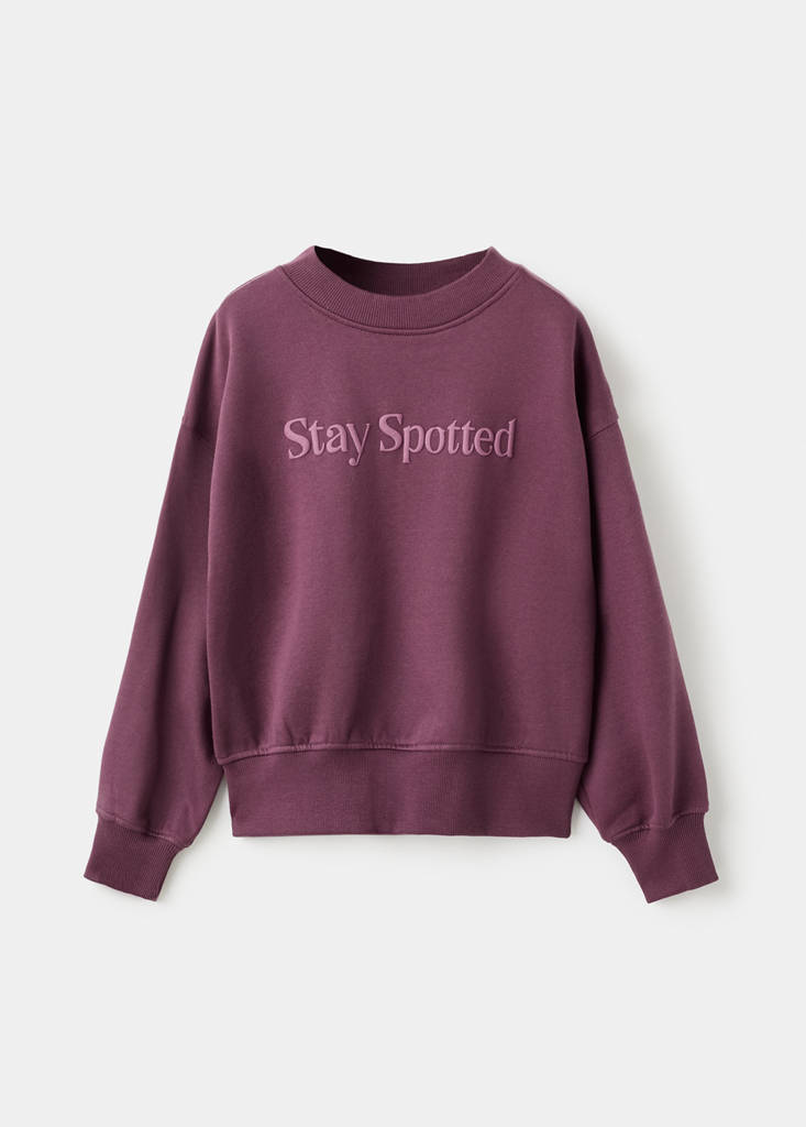 Printed cotton sweatshirt — Maroon