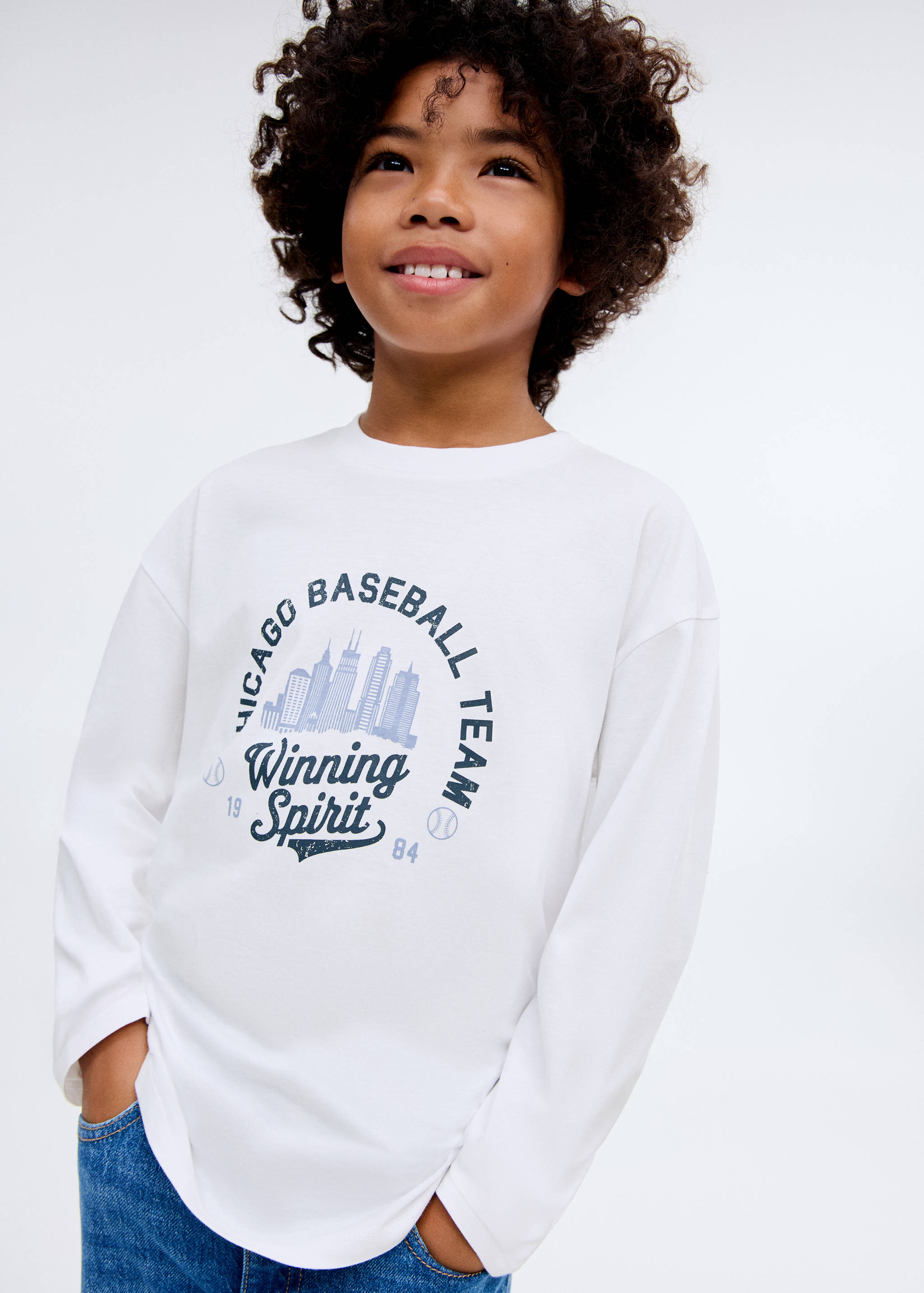 Printed long sleeve t-shirt - General plane