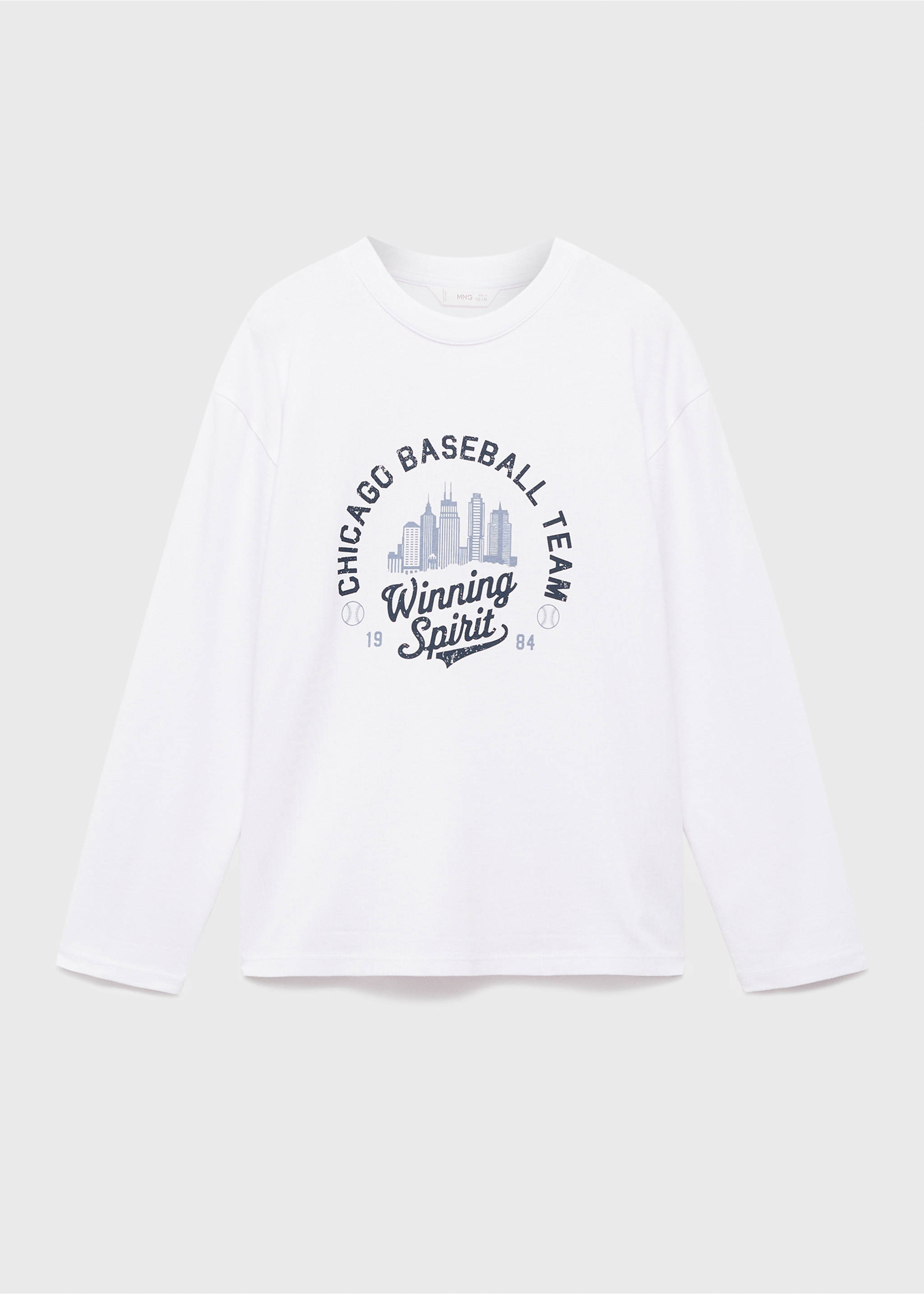 T-shirt manches longues imprimé - Article sans modèle, Blanc. Ref: 17066728-00.