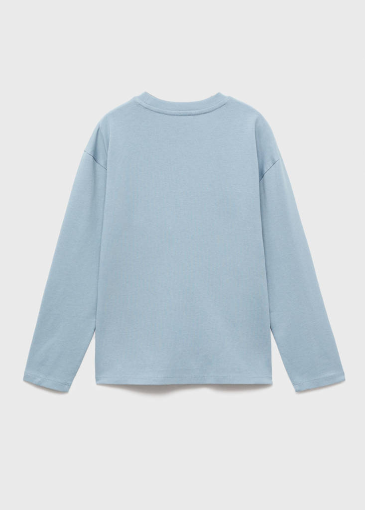 Printed long sleeve t-shirt — Blue