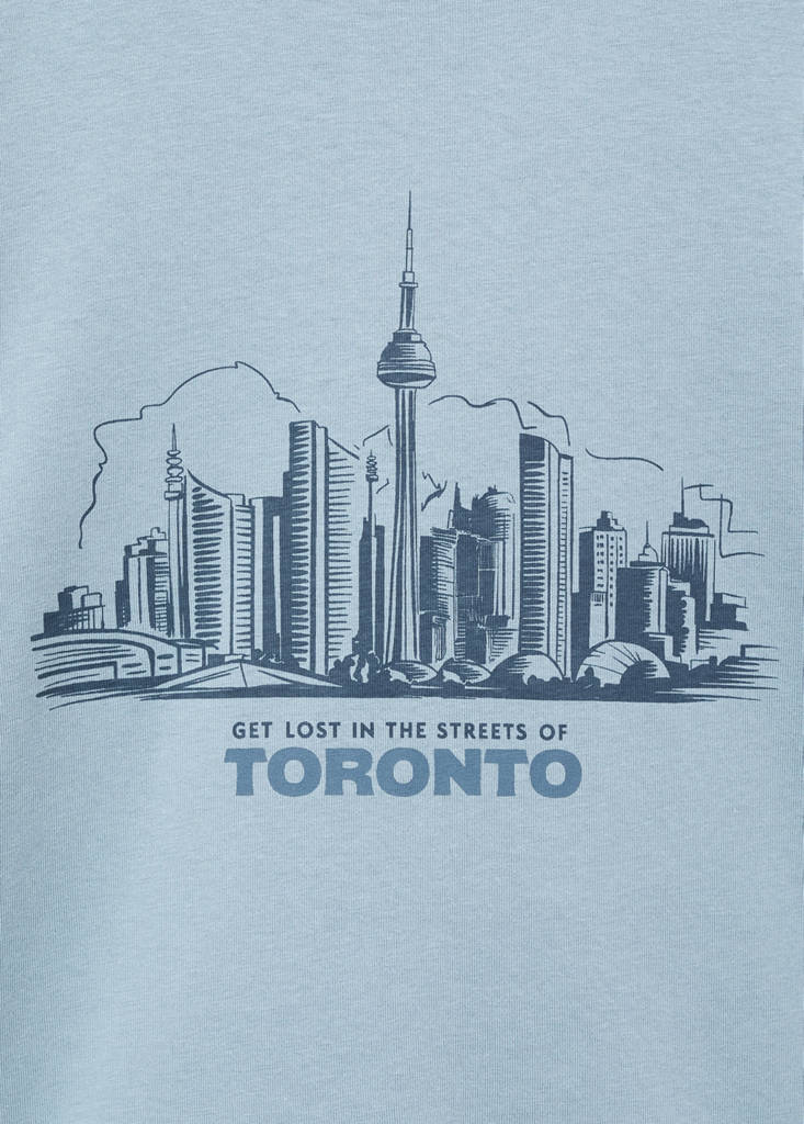 Printed long sleeve t-shirt — Blue