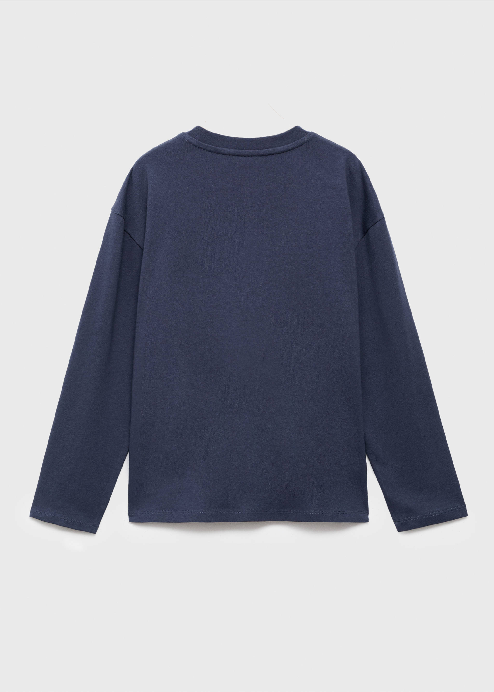 T-shirt manches longues imprimé - Verso de l’article, Bleu marine. Ref: 17066728-00.