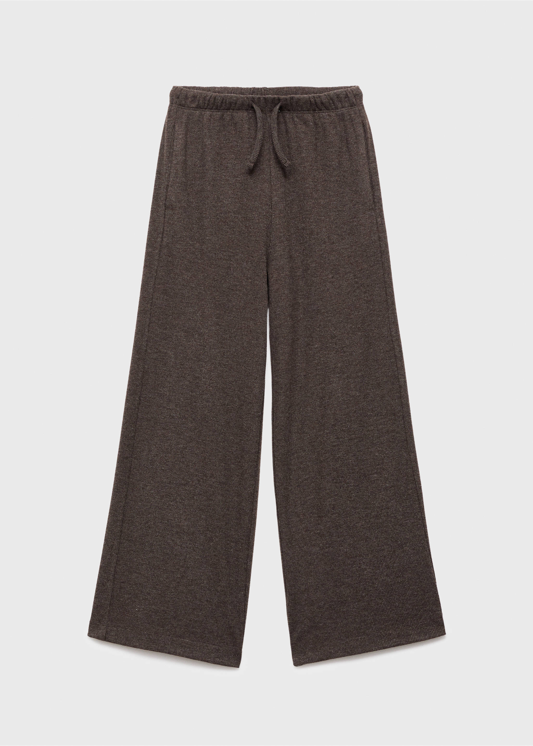 Pantalon large en maille - Article sans modèle, Chocolat. Ref: 17066729-00.