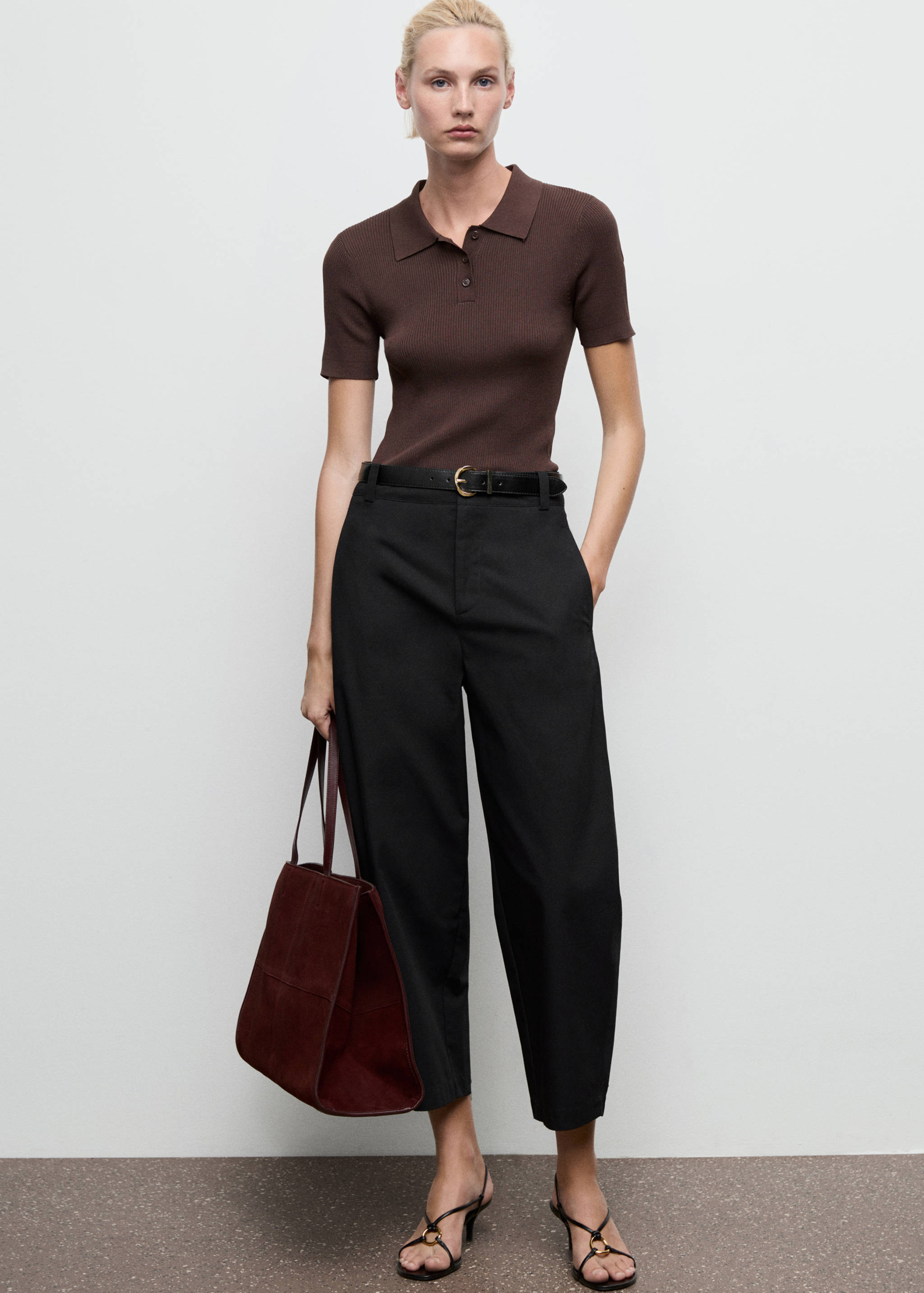 High-waisted balloon trousers - General plane