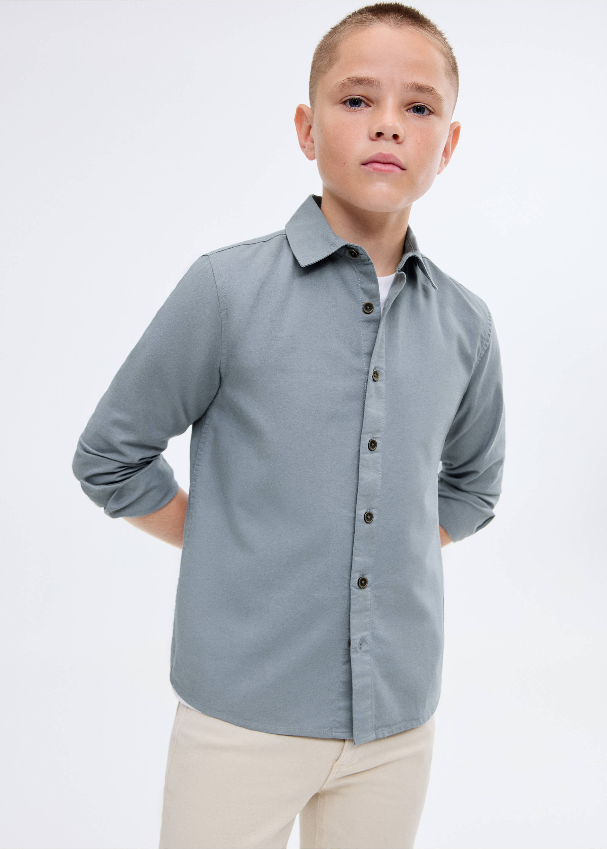 Cotton shirt - General plane, Turquoise. Ref: 17066732-00.