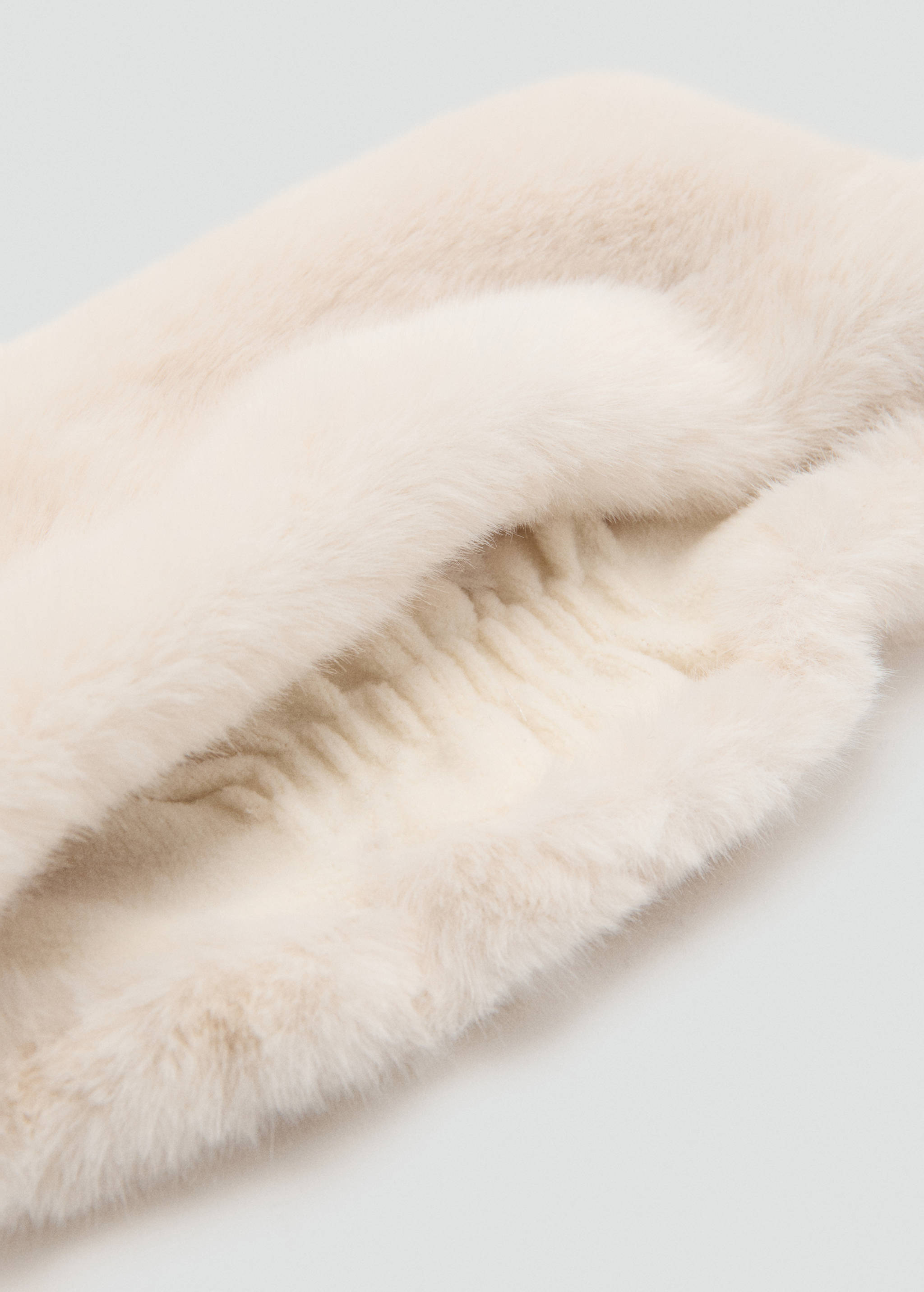 Hairband with fur-effect trim - Medium plane
