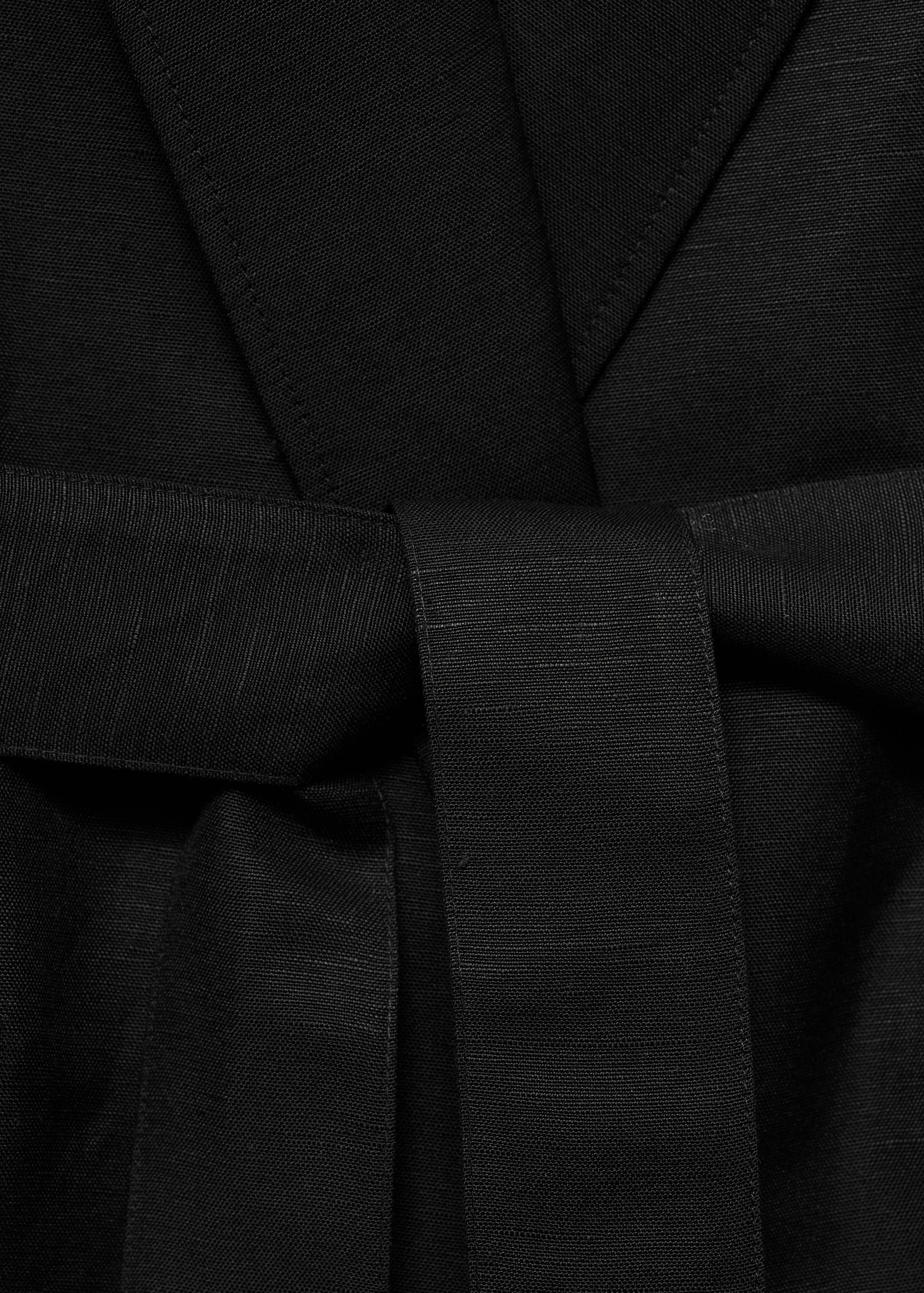 Linen suit vest with belt - Details of the article 8