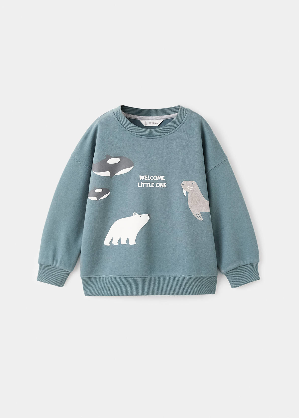Animal-print sweatshirt — Aqua Green