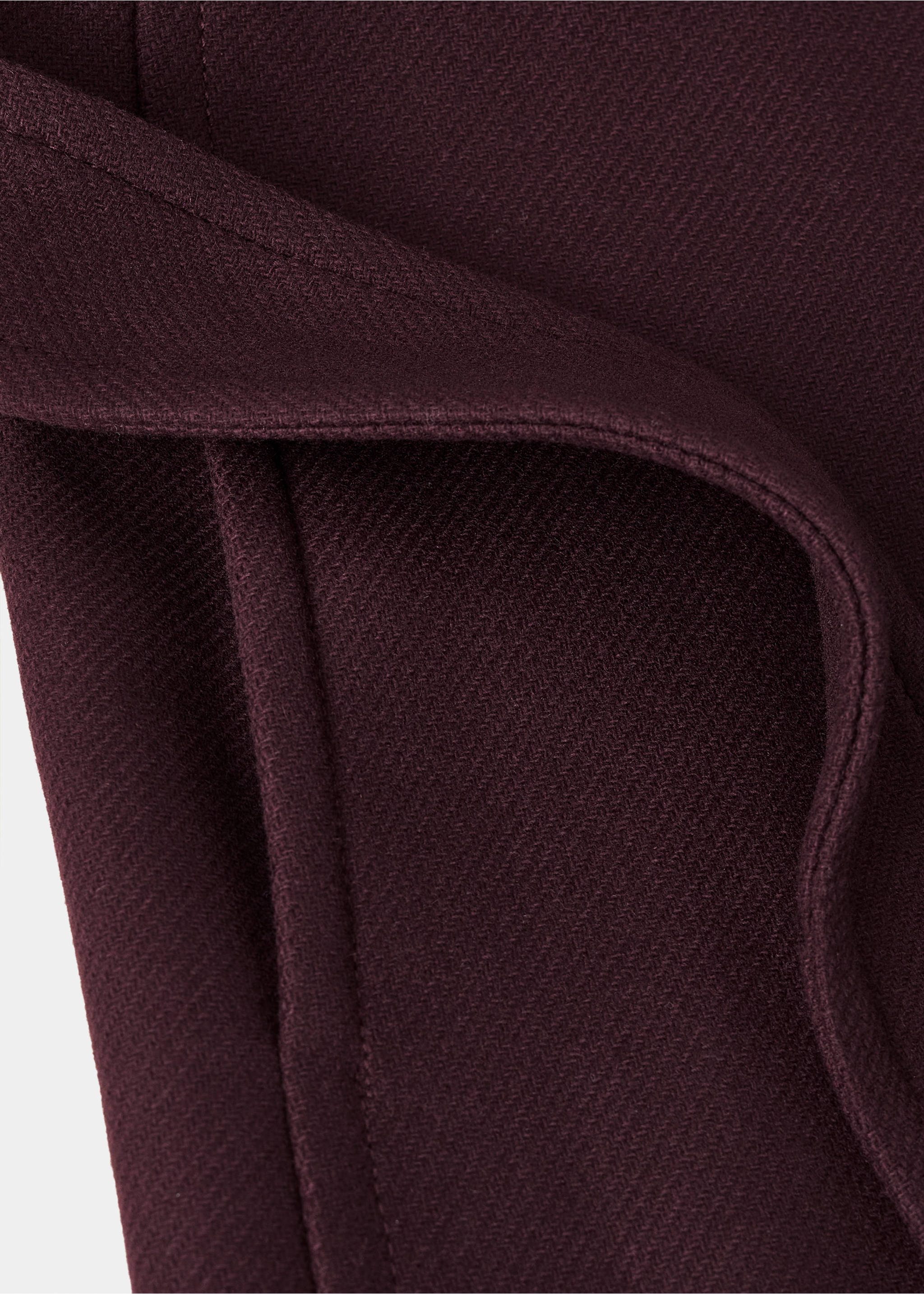 Manteco wool coat with belt - Details of the article 0, Maroon. Ref: 17066744-00.