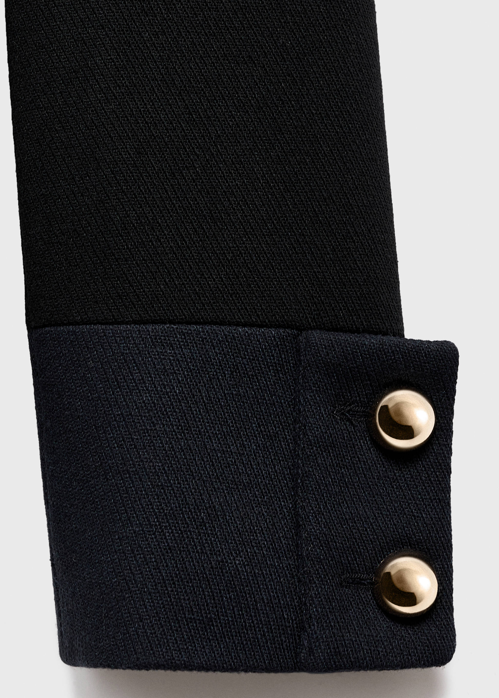 Fitted jacket with band collar - Details of the article 0
