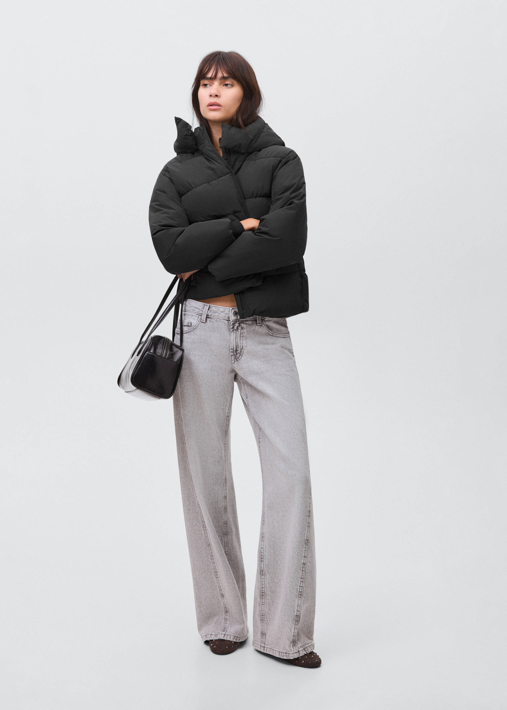 Hood puffer coat - General plane