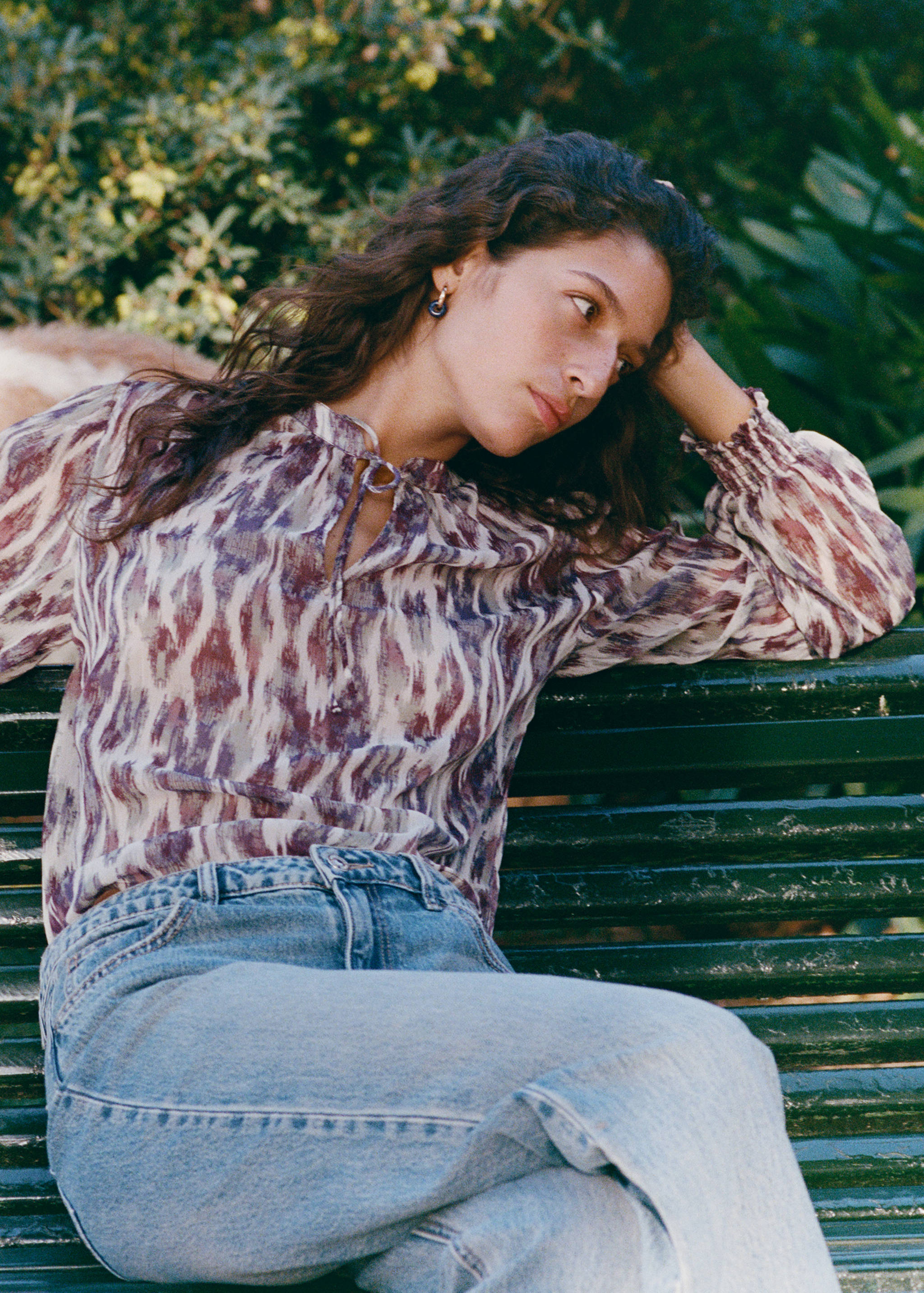 Semi-transparent printed blouse - Details of the article 5