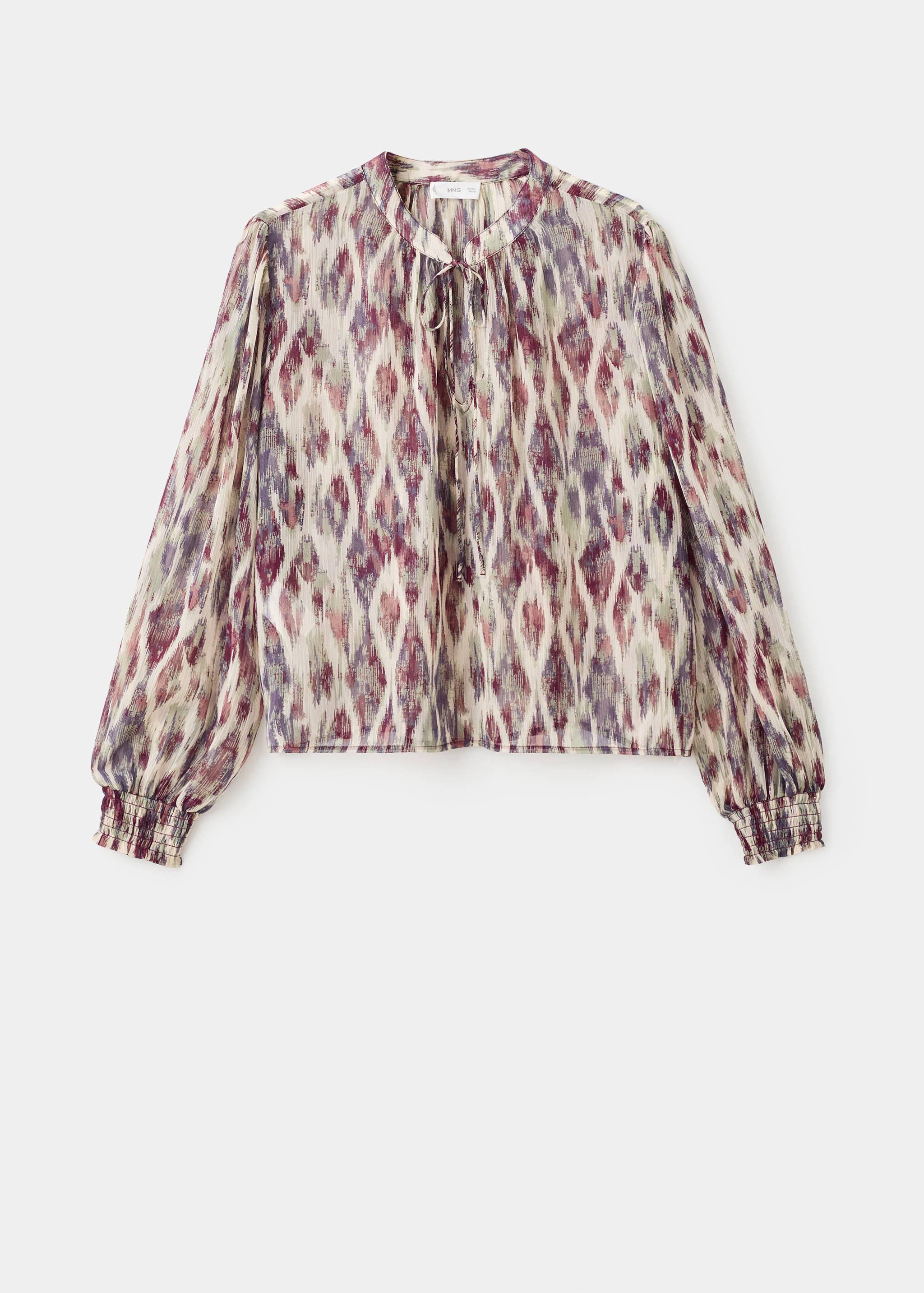 Semi-transparent printed blouse - Article without model