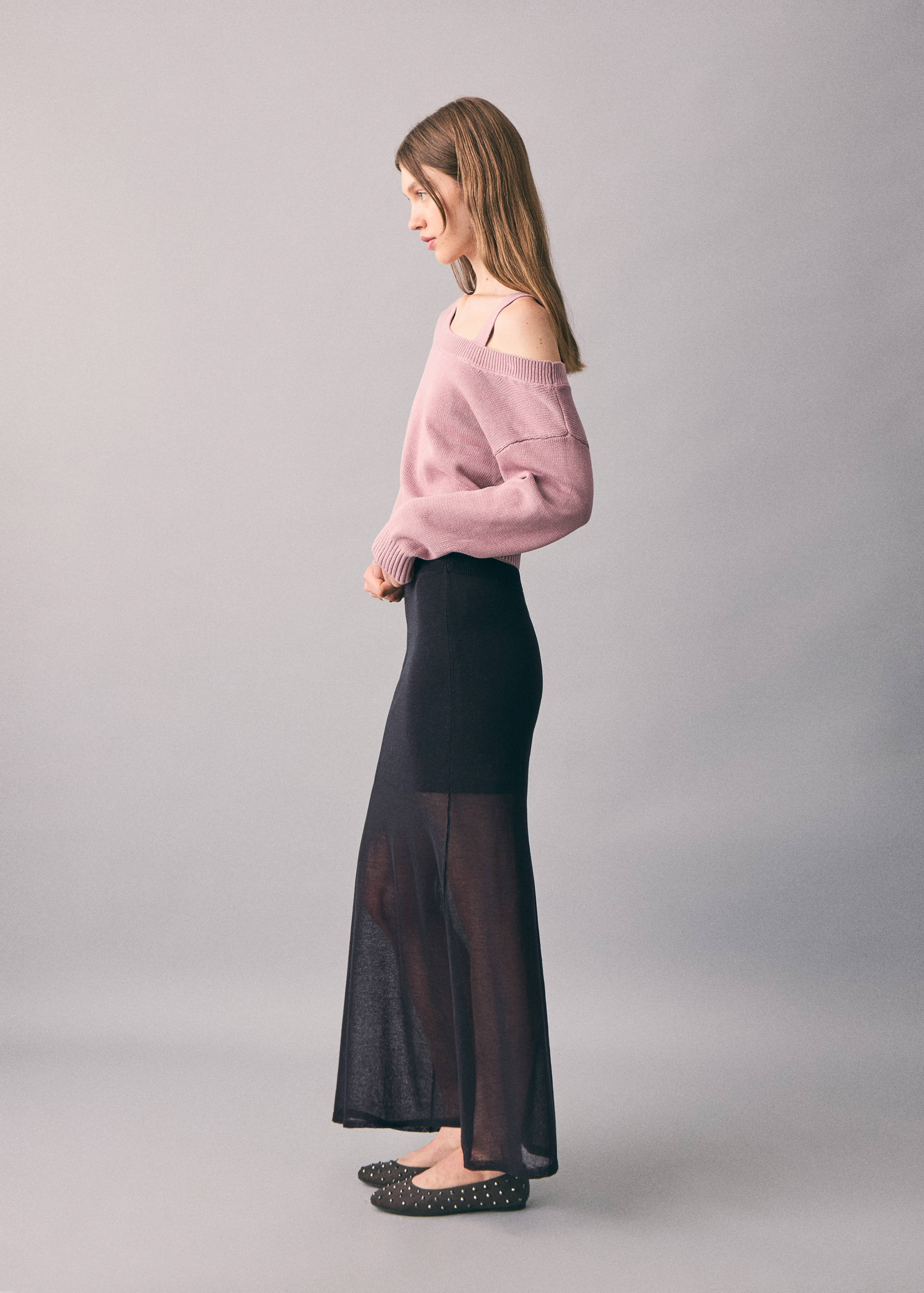 Jupe longue semi-transparente - Plan général