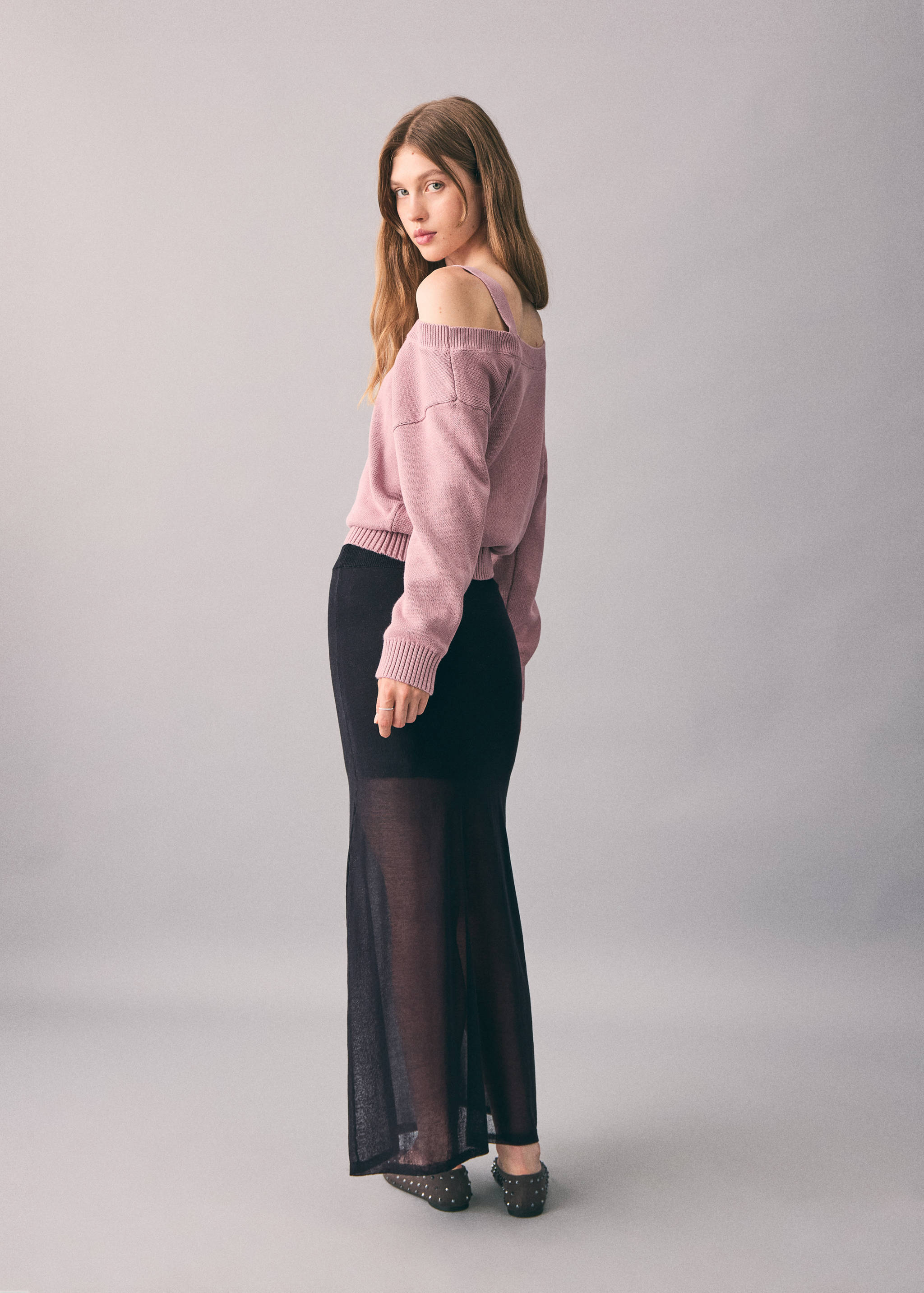 Jupe longue semi-transparente - Verso de l’article