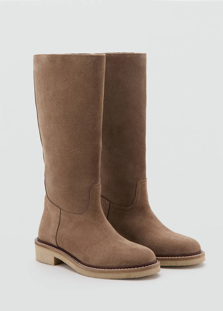 Leather high boots — Medium Brown