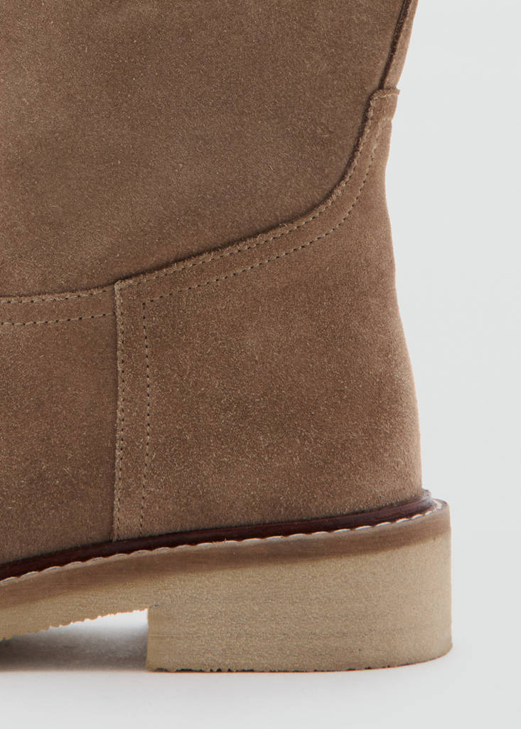 Leather high boots — Medium Brown