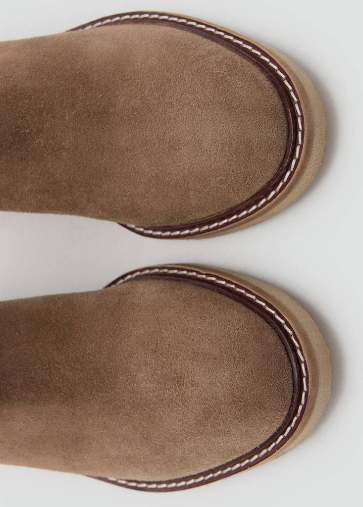 Leather high boots — Medium Brown